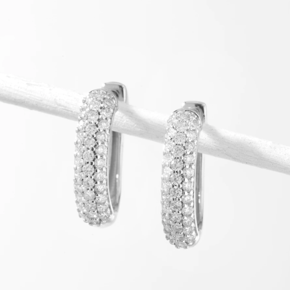 Diamond Hoop Earrings